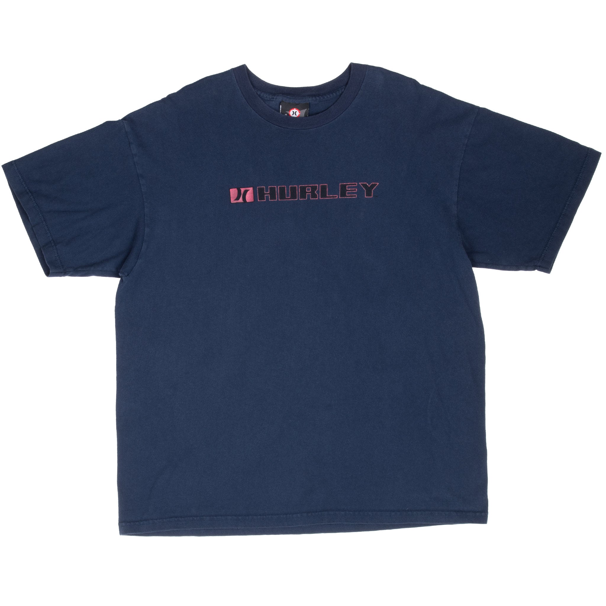 Vintage Hurley Surfing Navy Blue Surf Tee Shirt Early 2000S Size XL Made In USA