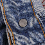 Beautiful Indigo Levis 501 Short Jeans Made in USA with a light blue wash 1990S  Size 26  Back Button #544