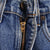 Beautiful Indigo Levis 505 Short Jeans Made in USA with a medium light blue wash 1980S With Light Whiskers  Size 28  Back Button #513