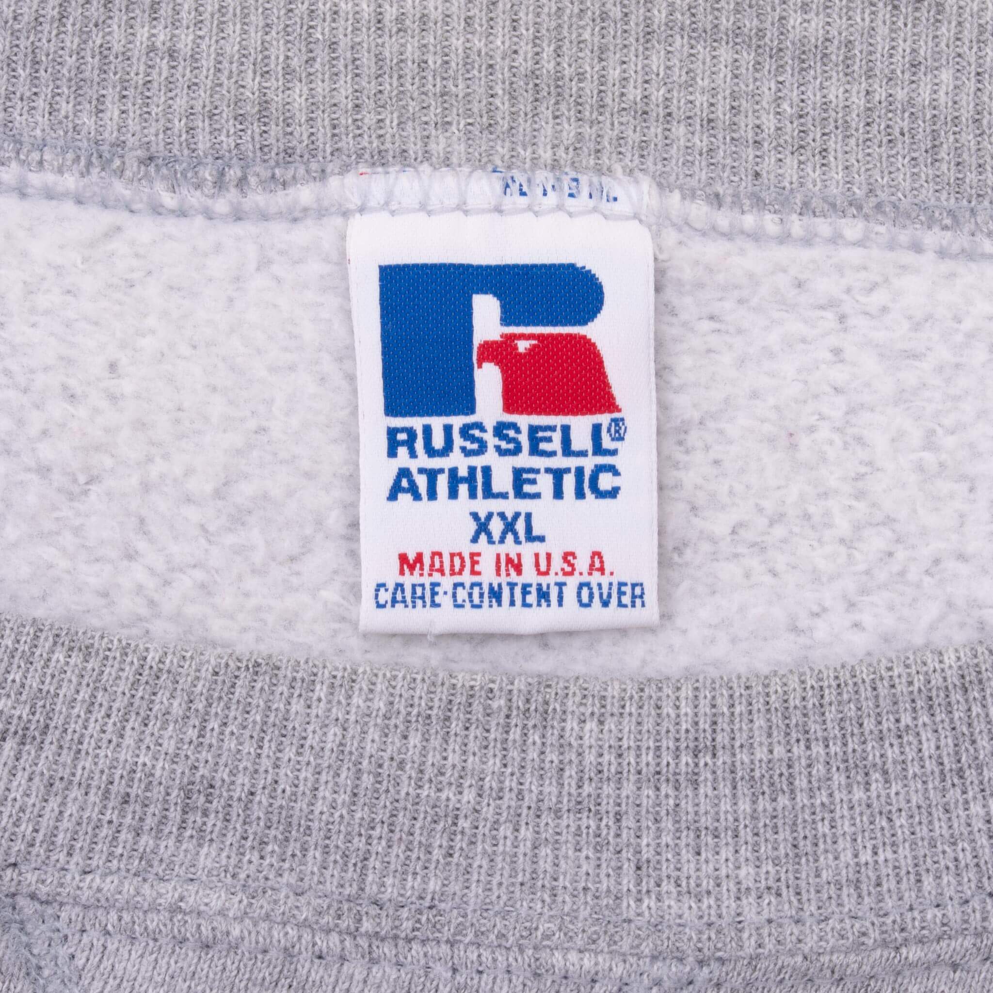 Vintage Stanford Grey Russell Crewneck Sweatshirt 1990S Size 2XL Made In USA