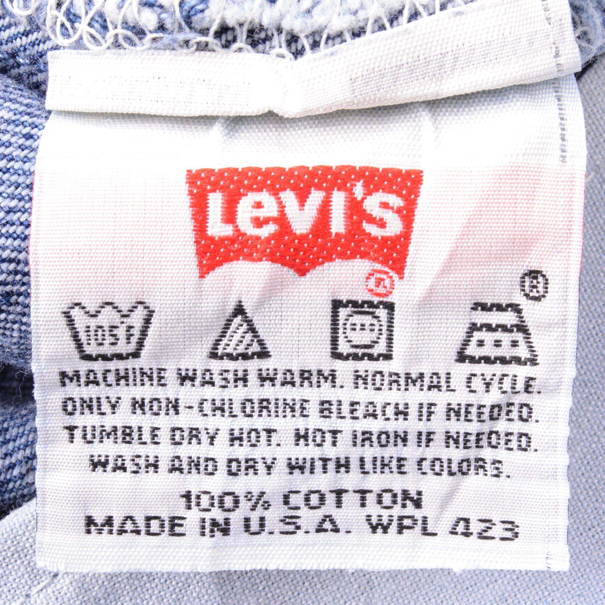 VINTAGE LEVIS 501 JEANS INDIGO 1990'S SIZE W32 L31 MADE IN USA
