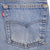 Beautiful Indigo Levis 505 Short Jeans Made in USA with a medium light blue wash 1980S With Light Whiskers  Size 28  Back Button #513