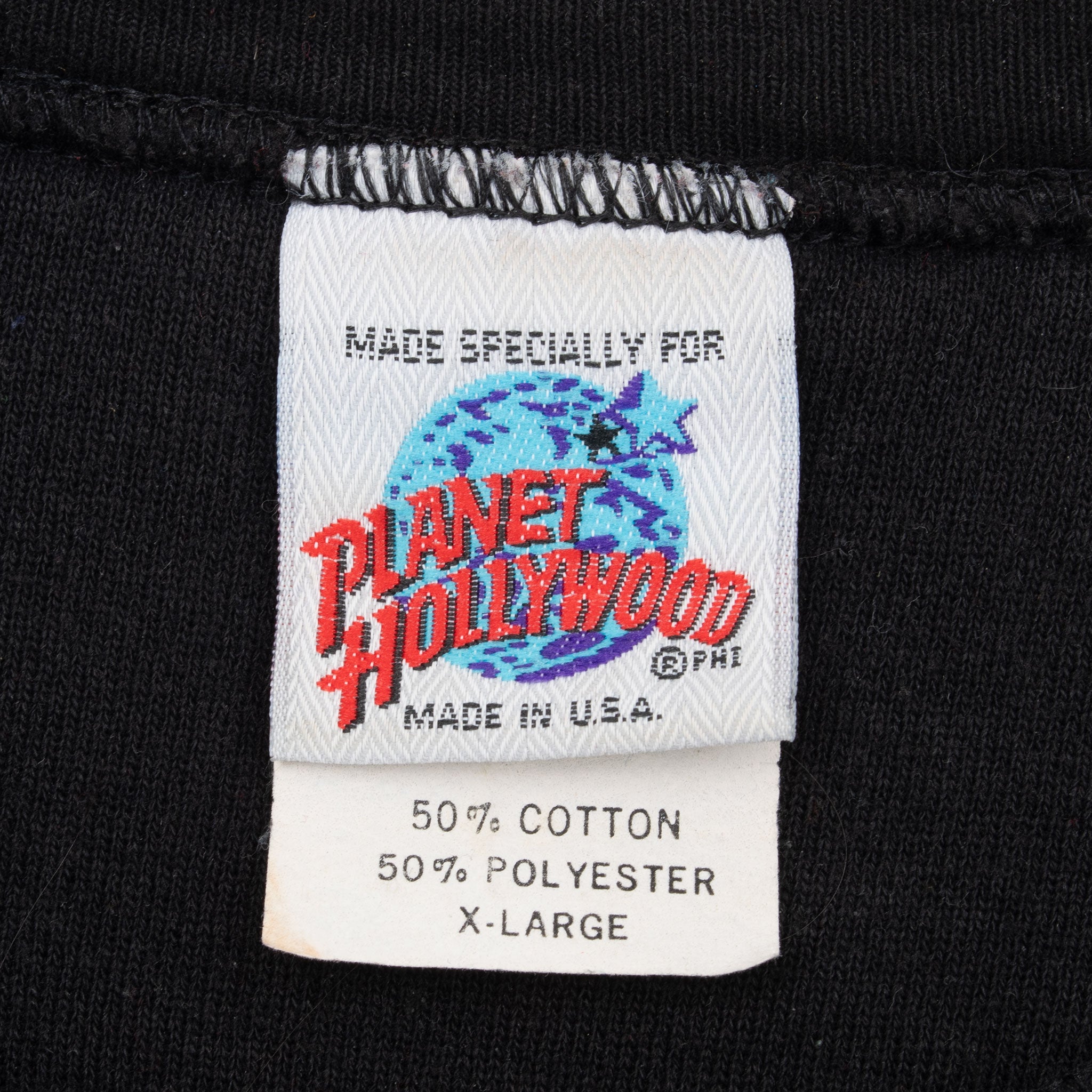 Vintage Planet Hollywood Seattle Embroidered Sweatshirt 1990S Size XL Made In Usa