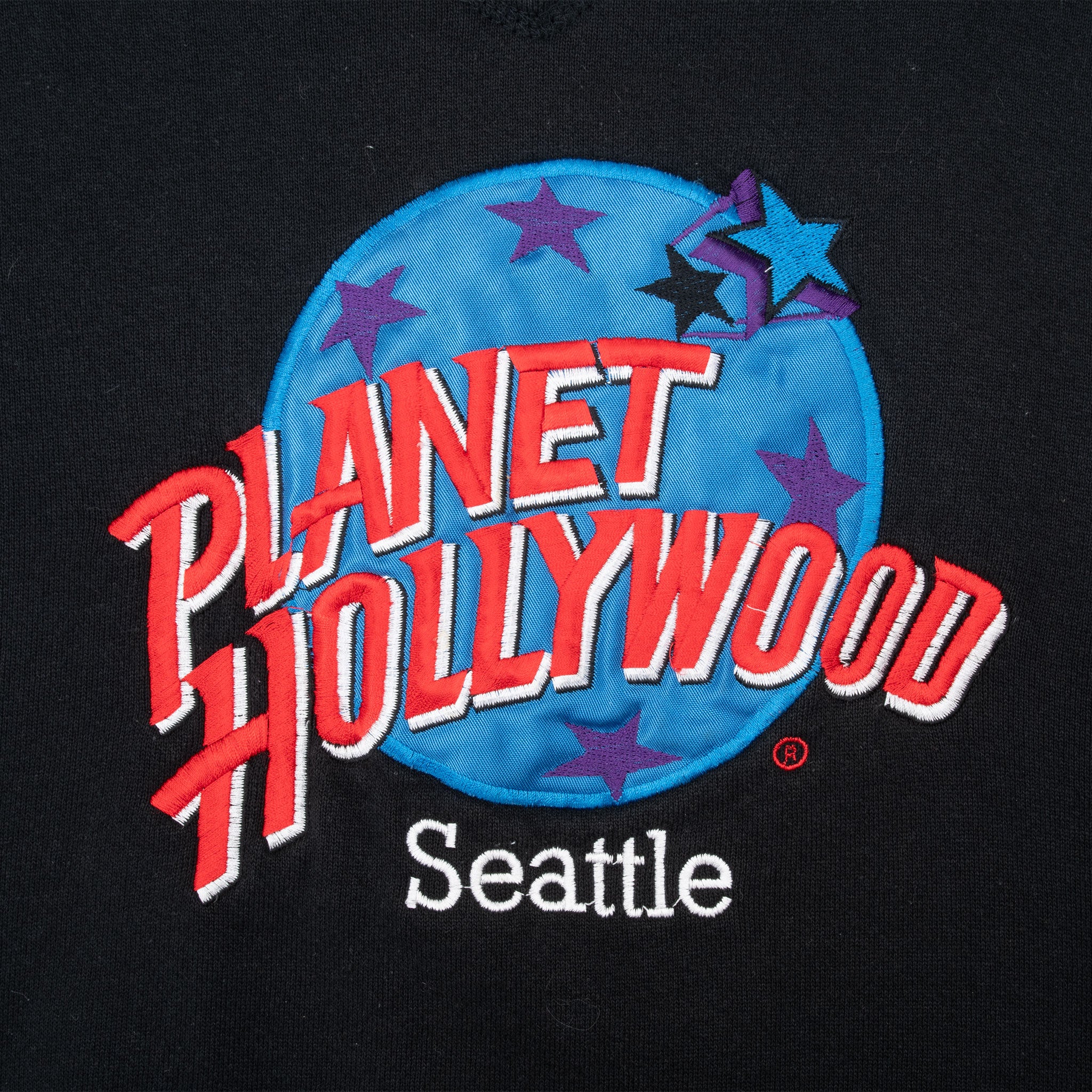 Vintage Planet Hollywood Seattle Embroidered Sweatshirt 1990S Size XL Made In Usa
