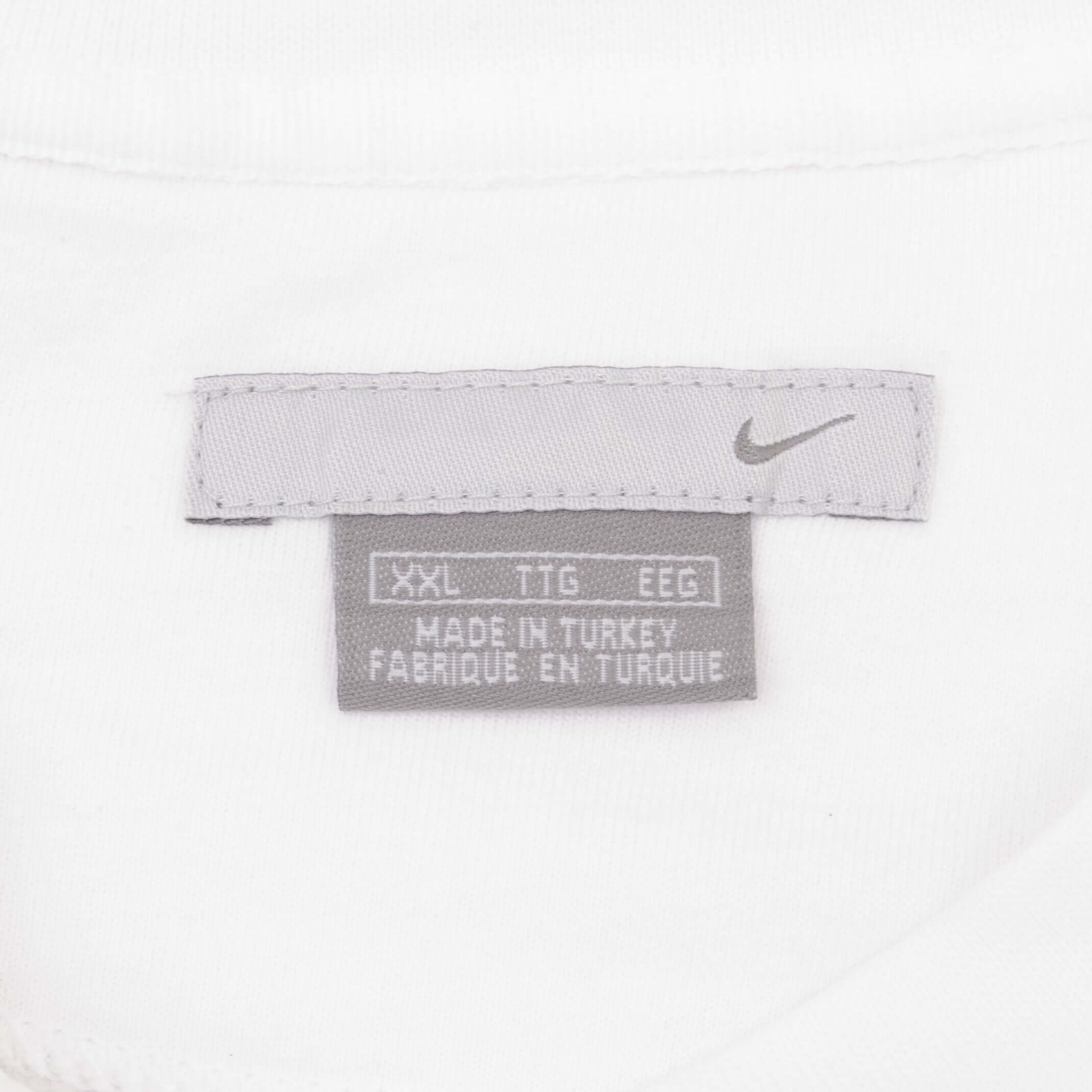 Vintage White Nike Classic Small Swoosh Sweatshirt 2000S Size 2XL