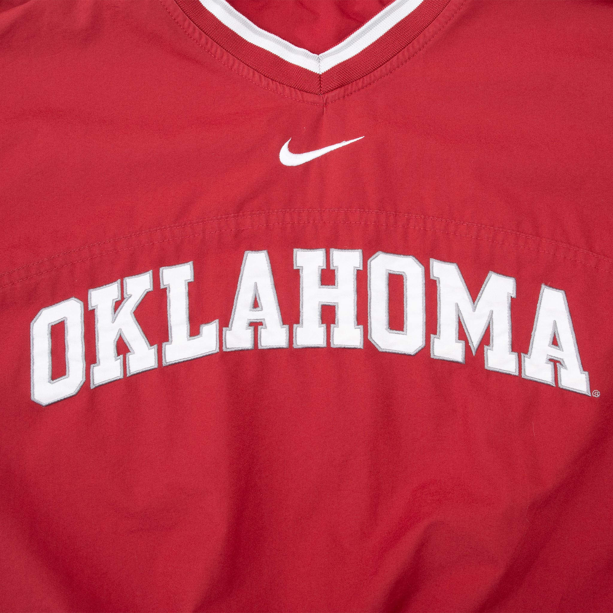 VINTAGE NIKE NCAA OKLAHOMA WINDBREAKER PULLOVER JACKET 2000S SIZE 2XL