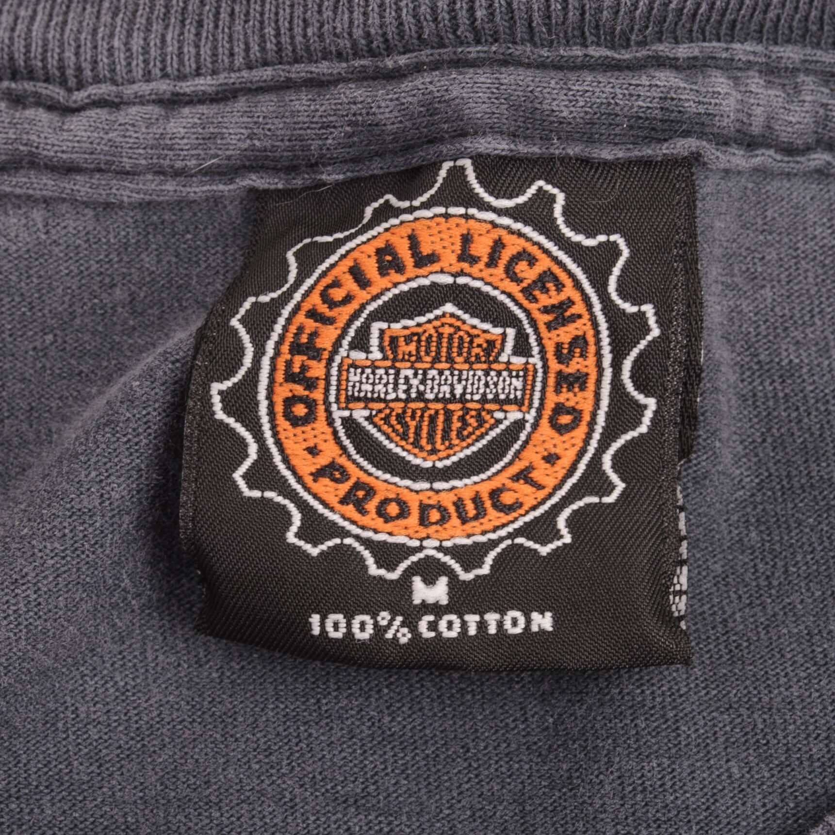 Vintage Harley Davidson Freewheelin' Sportster 1200 Custom Tee Shirt 1996 Size Medium Made In USA With Single Stitch Sleeves