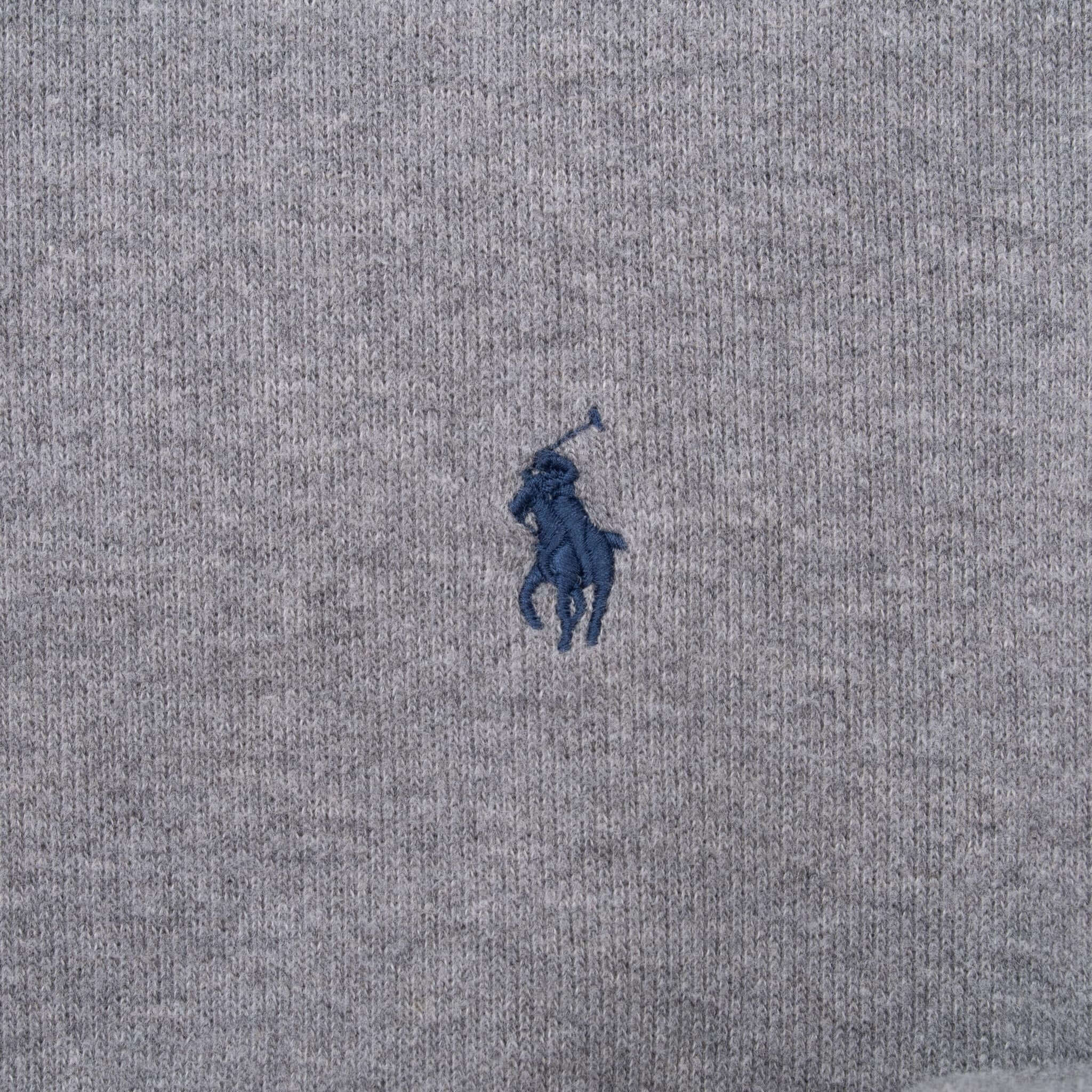 Vintage Polo Ralph Lauren Grey Quarter 1/4 Zip Sweater Size Medium