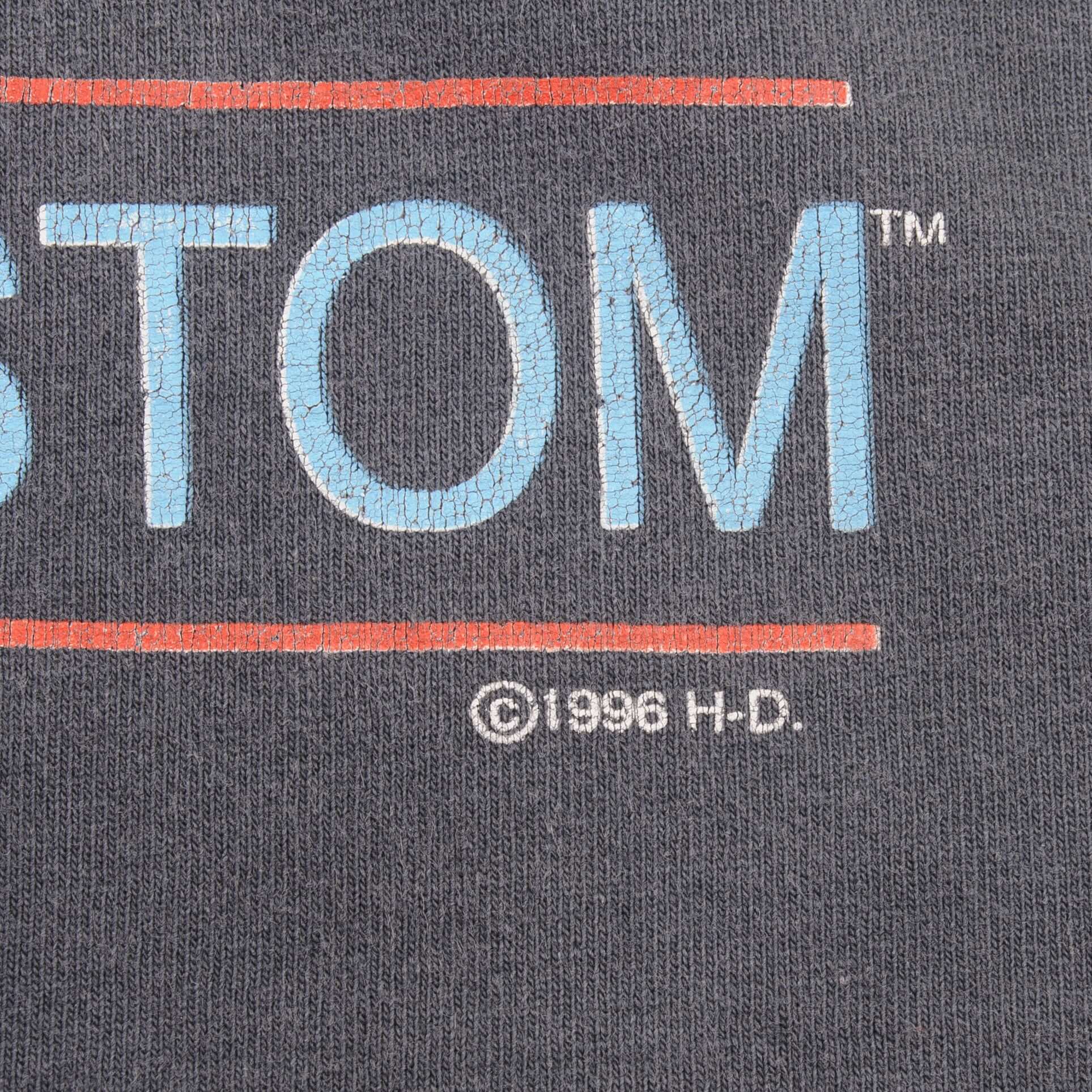 Vintage Harley Davidson Freewheelin' Sportster 1200 Custom Tee Shirt 1996 Size Medium Made In USA With Single Stitch Sleeves