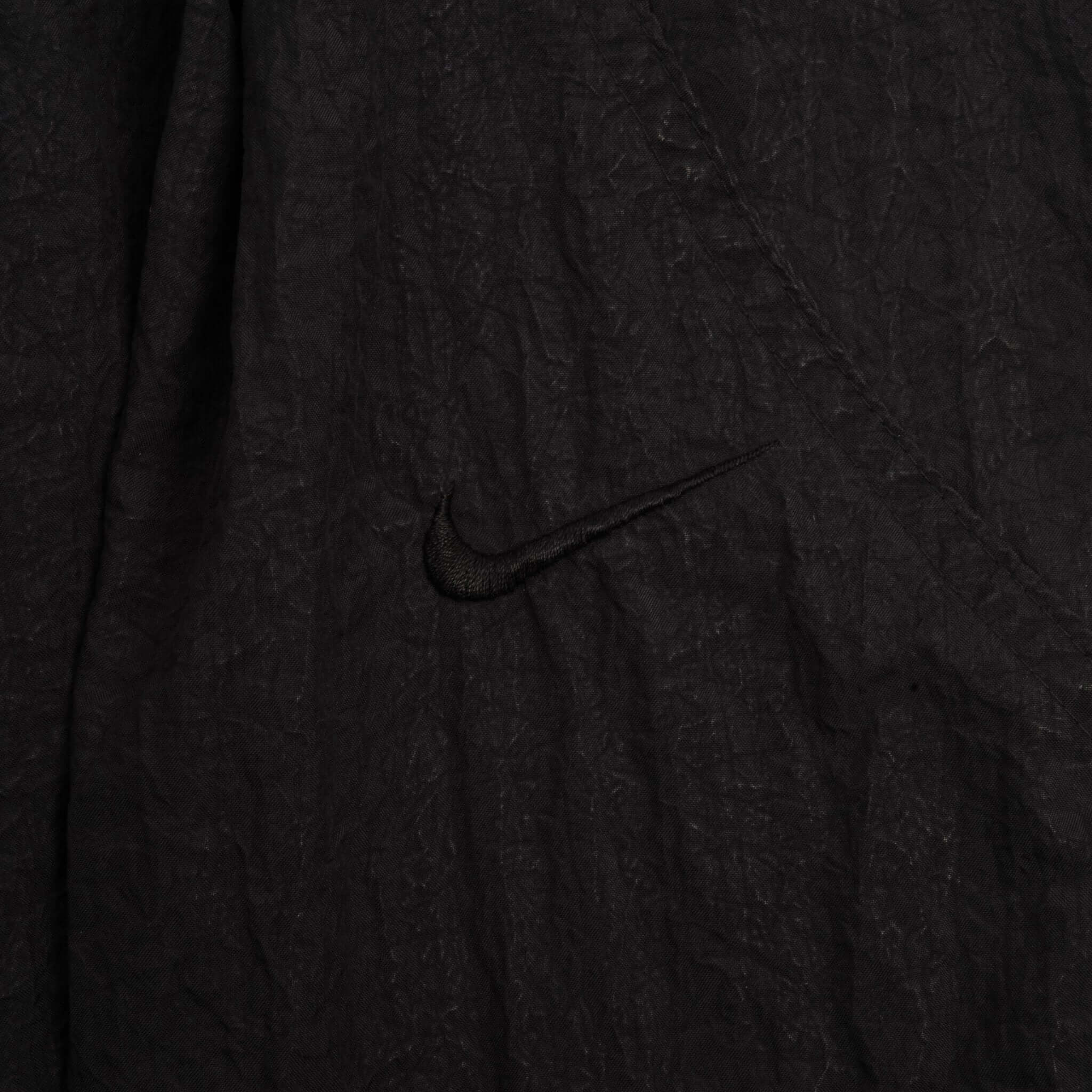 Vintage Nike Classic Swoosh Black Nylon Track Pants 1990S Size Large