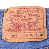 VINTAGE LEVIS 501 JEANS INDIGO 1988-1993 SIZE W33 L29 MADE IN USA