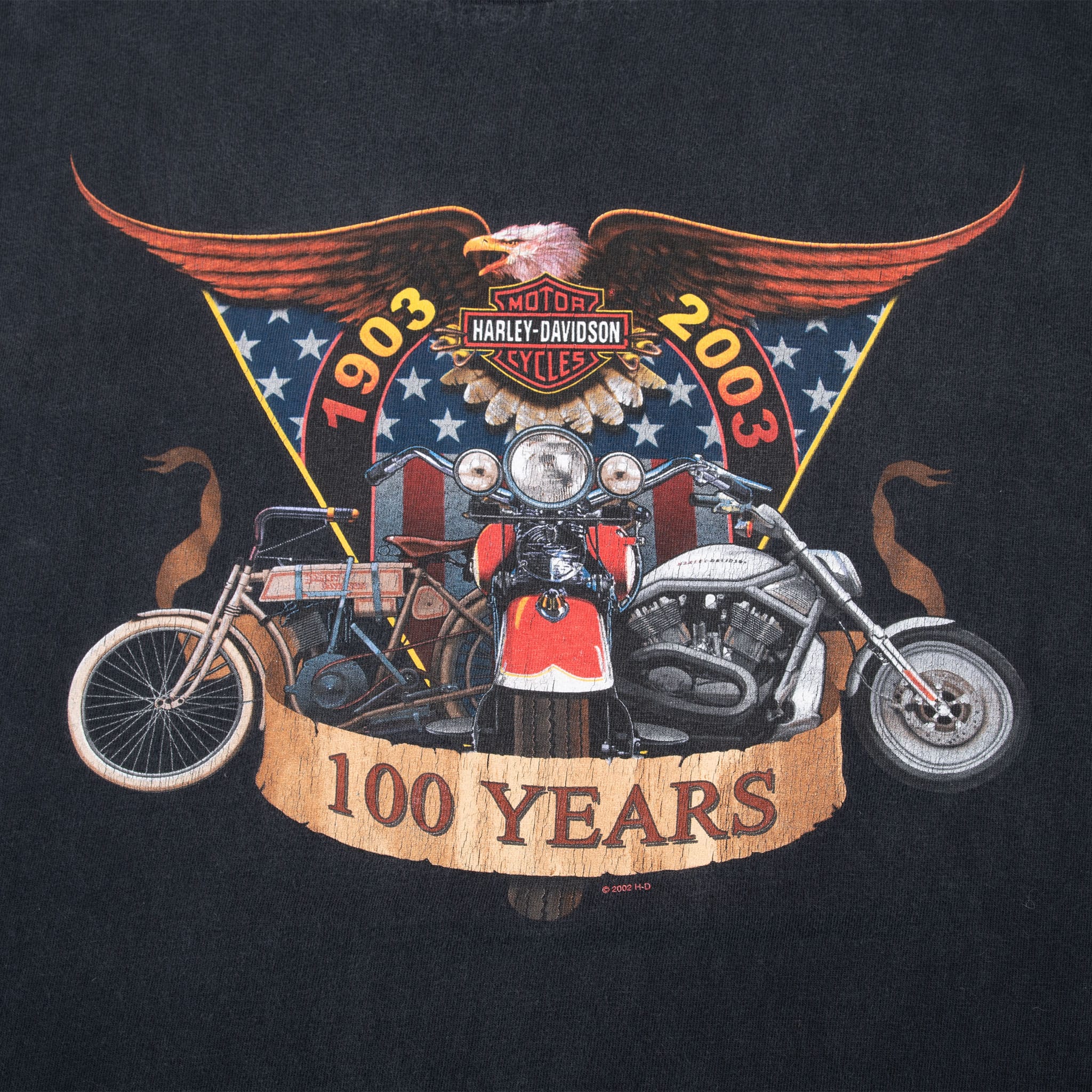 VINTAGE HARLEY DAVIDSON 100 YEARS ABILENE TEXAS TEE SHIRT 2003 XL MADE IN USA