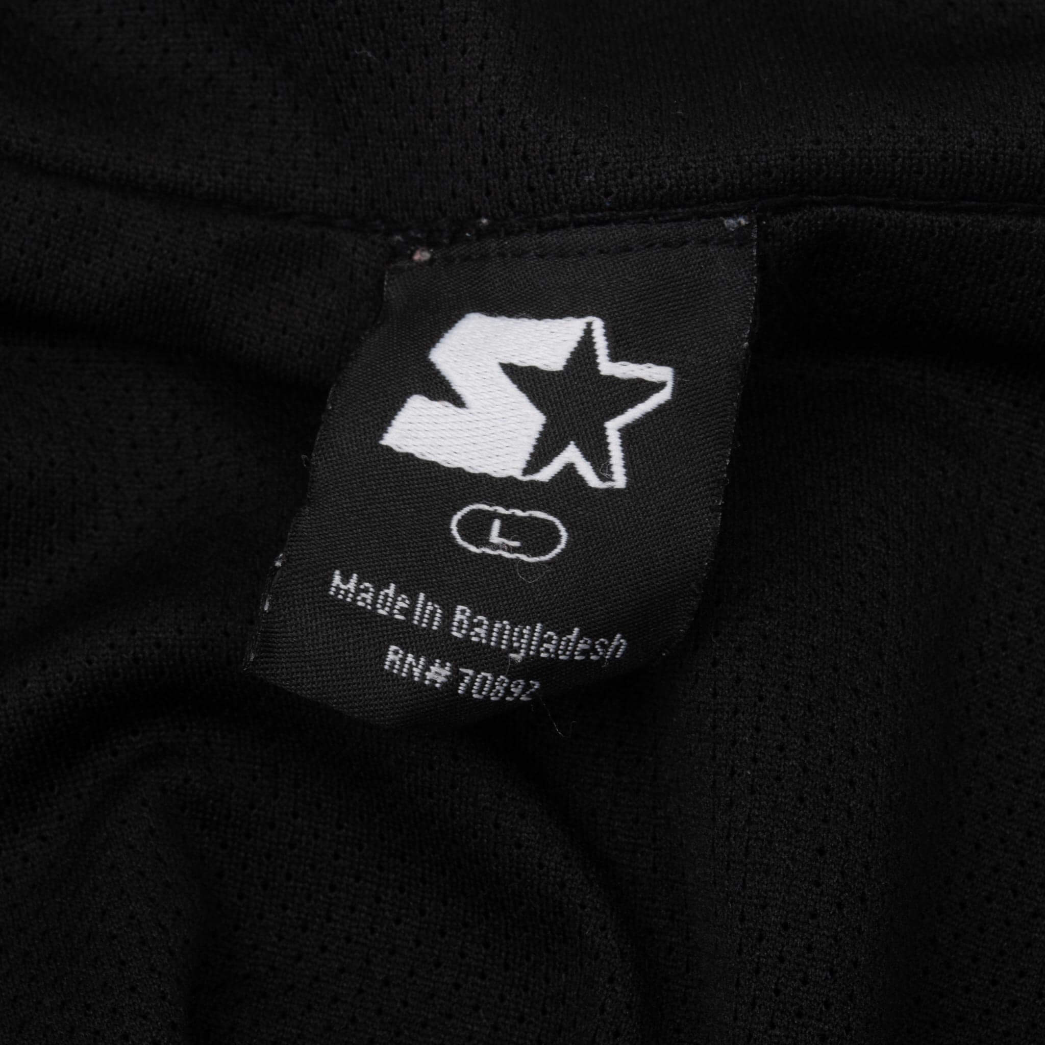 Vintage Starter Black Satin Short Sleeve Jacket 1990S Size Large