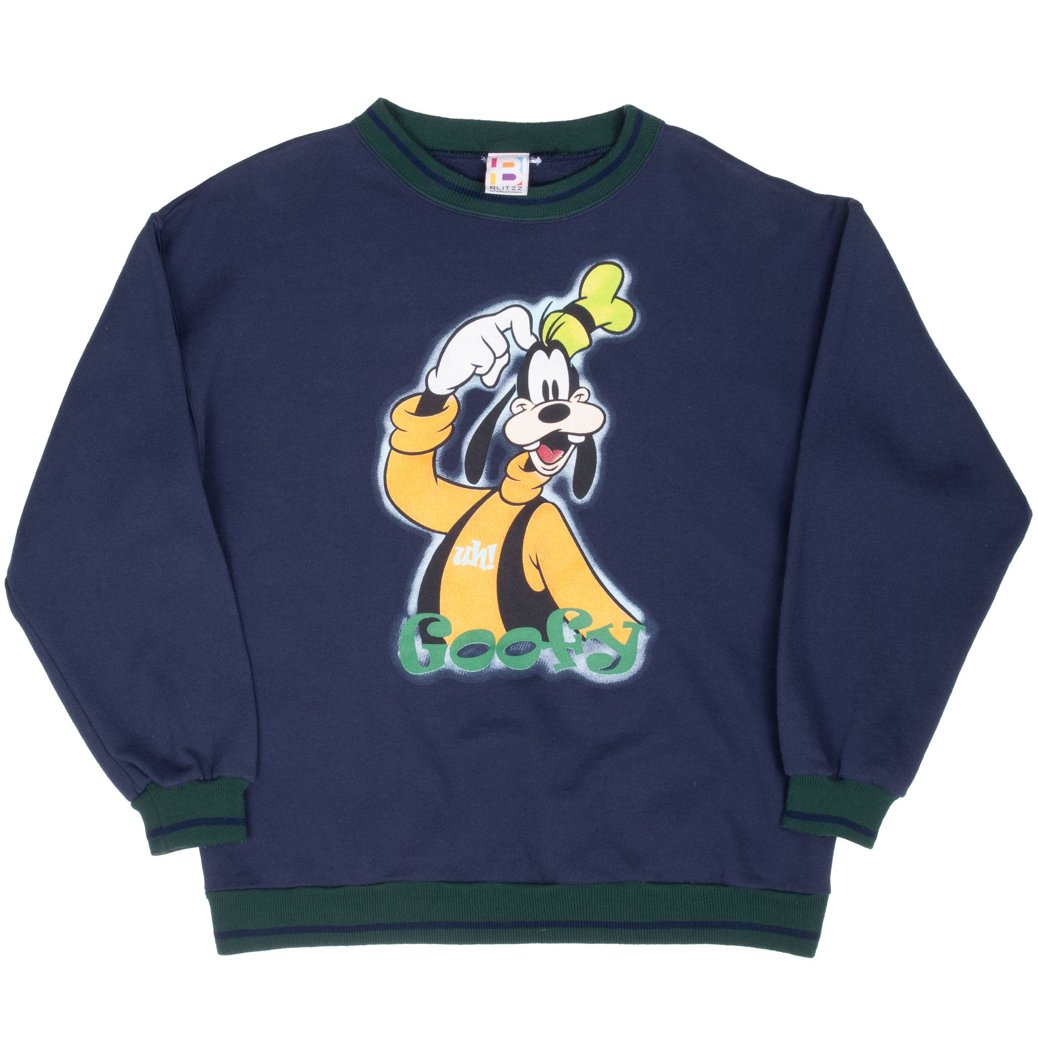 Vintage Disney Goofy Blue Sweatshirt 1990S Size Medium