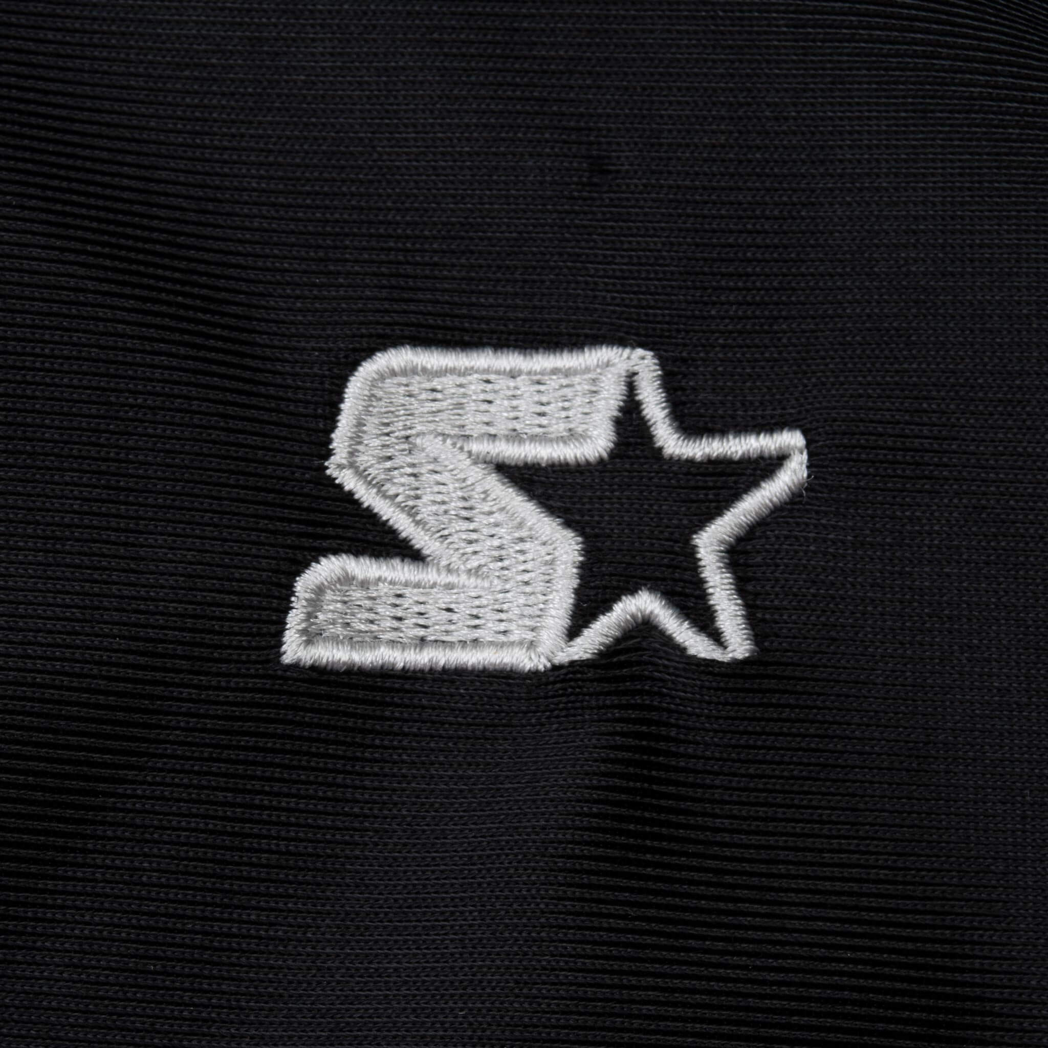 Vintage Starter Black Satin Short Sleeve Jacket 1990S Size Large