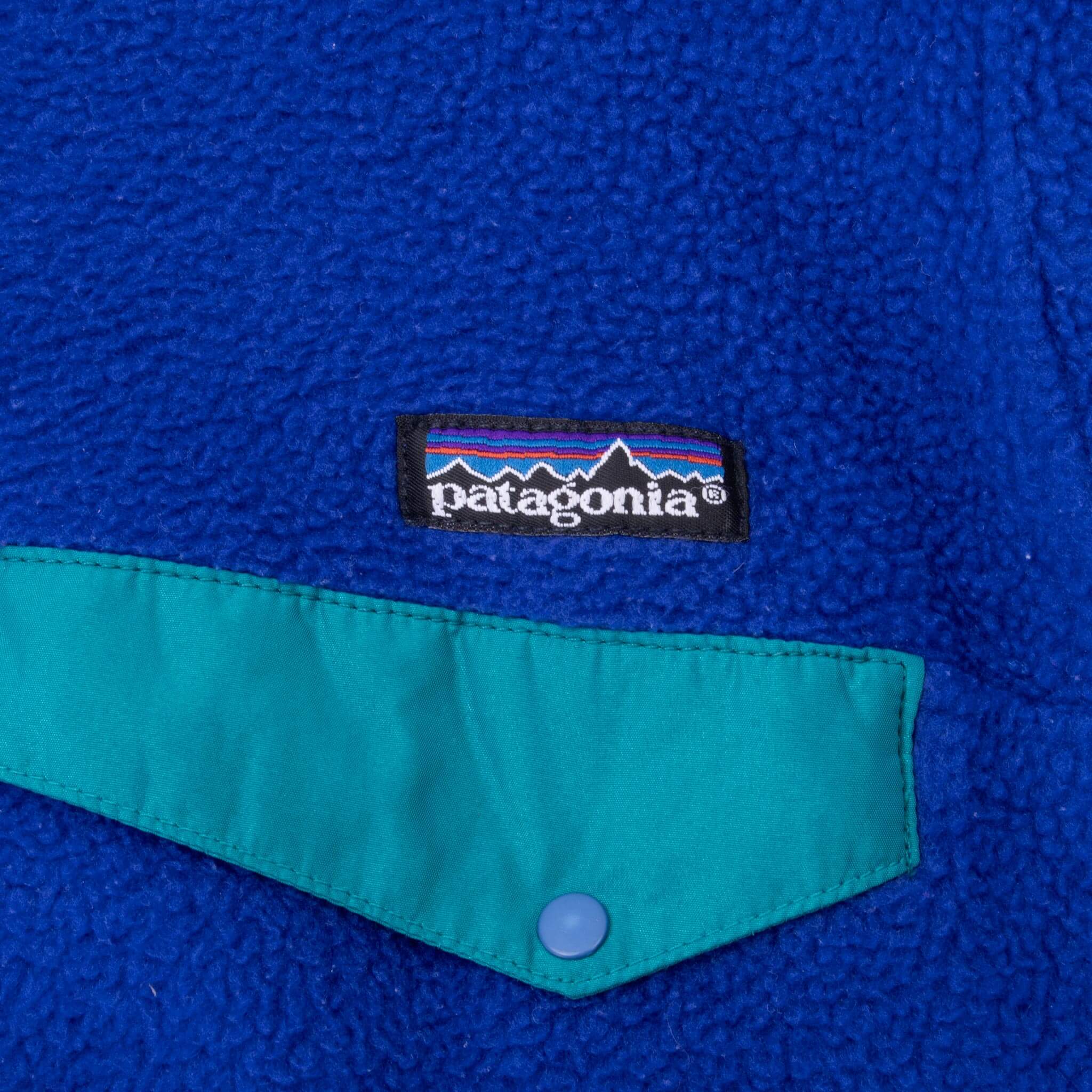 Vintage Patagonia Blue Snap T Fleece Pullover Jacket 1990S Size Small