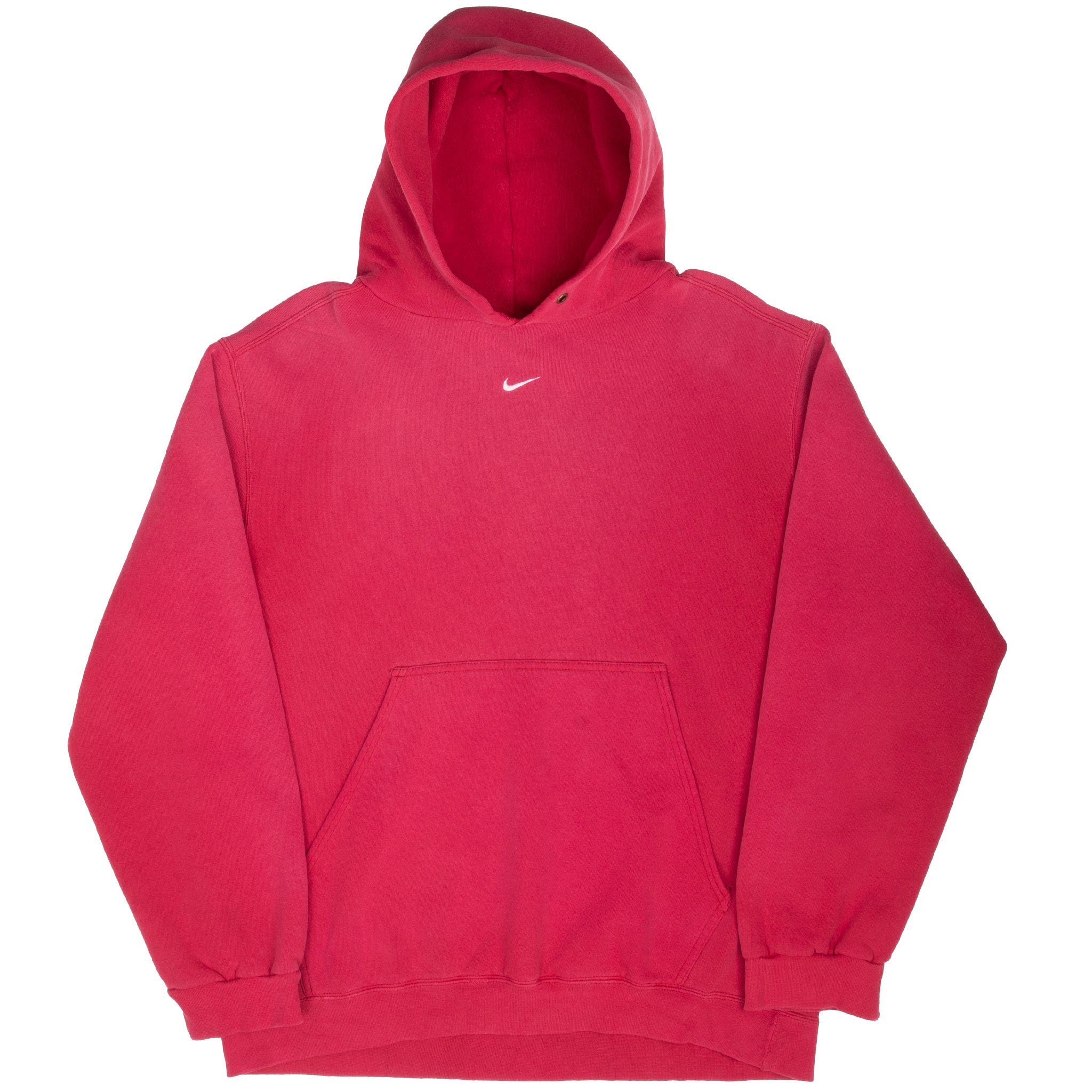 Vintage Nike Center Swoosh Travis Scott Red Hoodie Sweatshirt 1990S Size Large