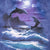 VINTAGE THE MOUNTAIN ANIMAL PRINT DOLPHIN TIE DYE TEE SHIRT 1998 LARGE