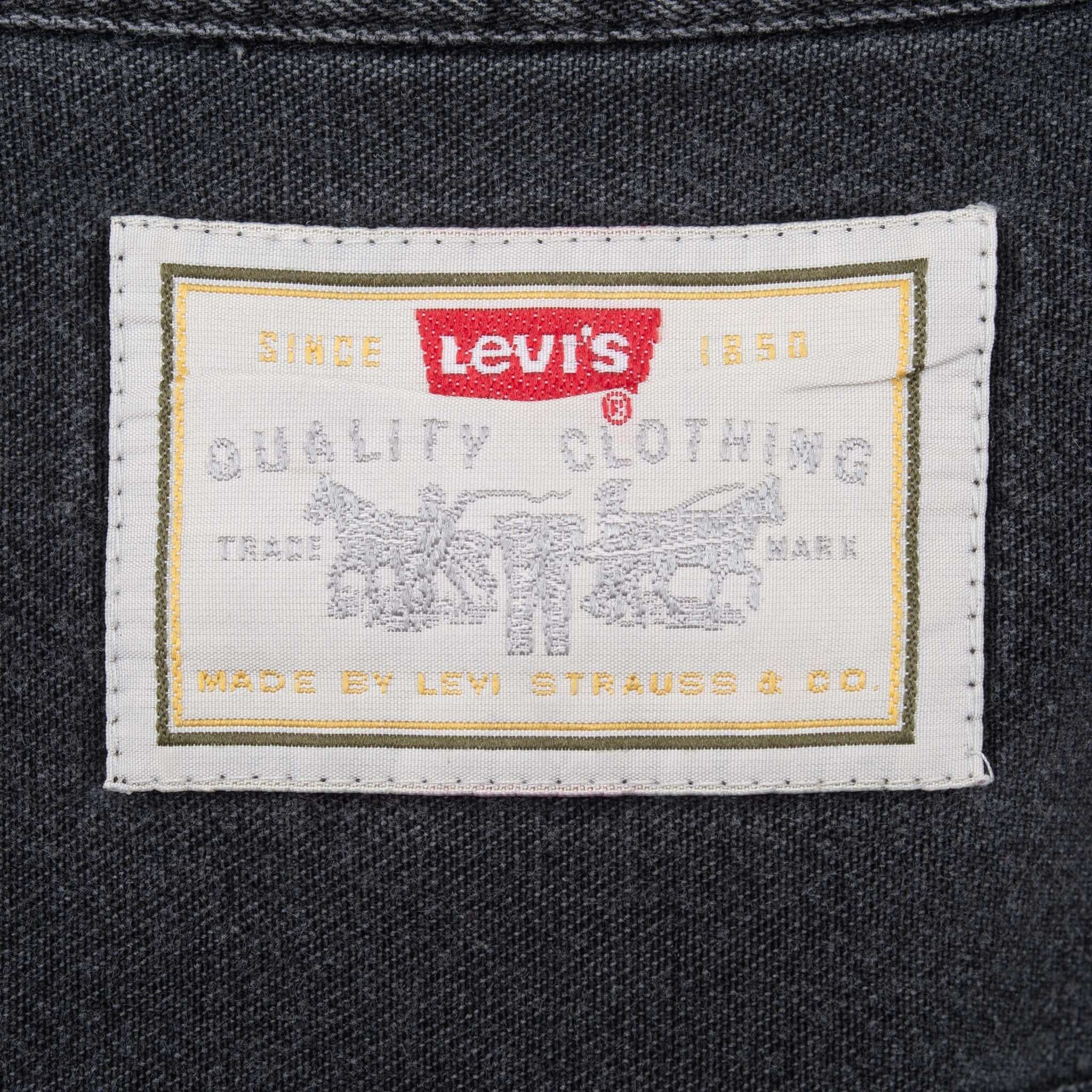Vintage Levis Red Tab Denim Black Pocket Shirt 1990S Size Large