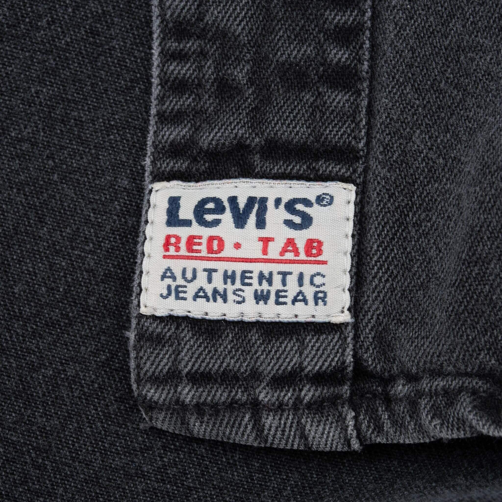 Vintage Levis Red Tab Denim Black Pocket Shirt 1990S Size Large