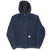 Vintage Carhartt Full Zip Navy Sherpa Lined Hoodie Sweatshirt 2000S Size Medium