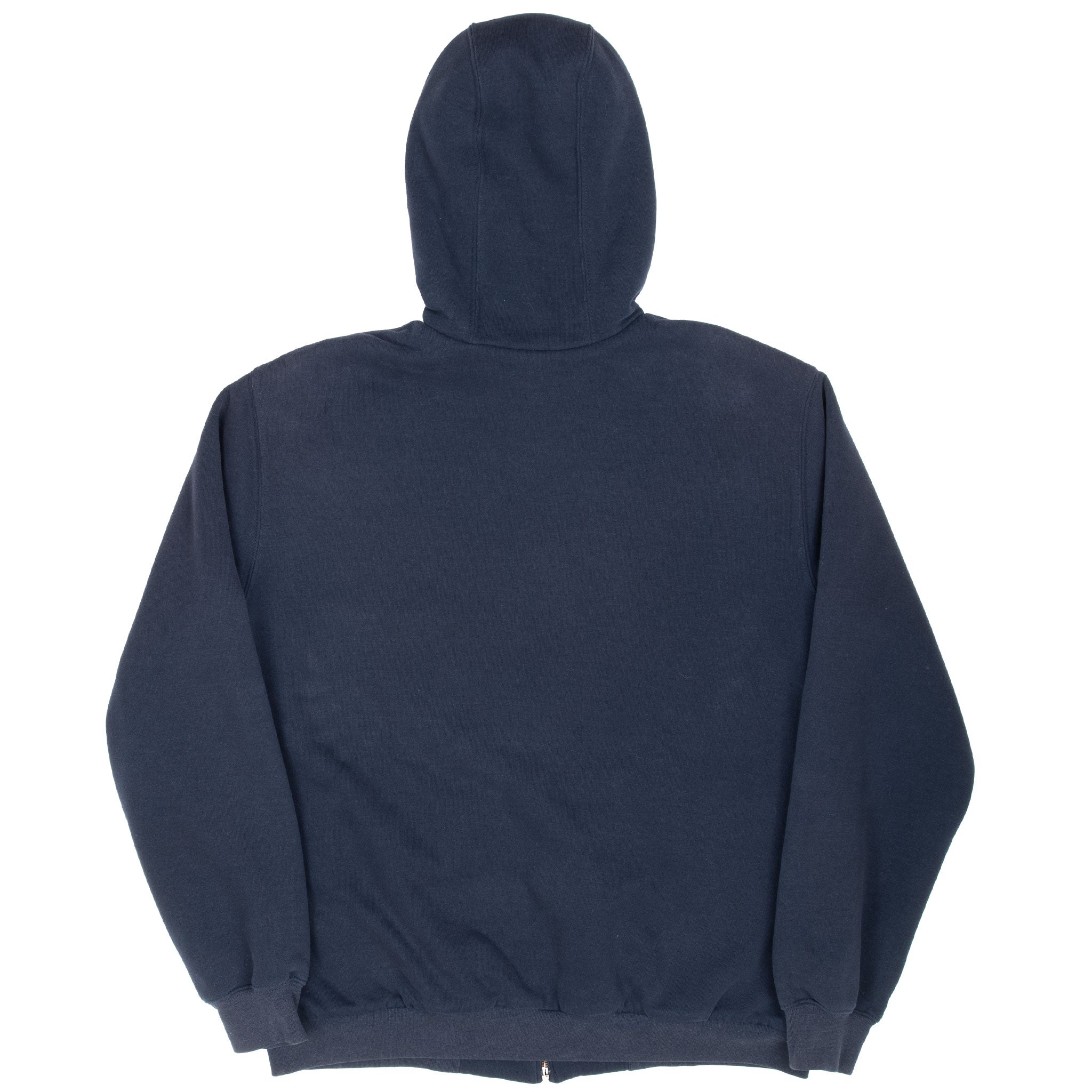 Vintage Carhartt Full Zip Navy Sherpa Lined Hoodie Sweatshirt 2000S Size Medium