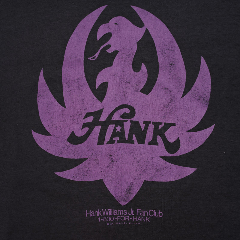 Vintage Hank Willians Jr Bocephus The Lone Wolf Tour 1990 Tee Shirt Size Medium Made In USA