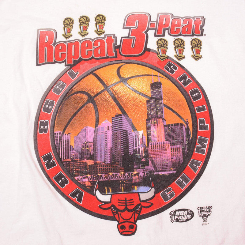 VINTAGE STARTER NBA CHICAGO BULLS TEE SHIRT 1998 SIZE LARGE