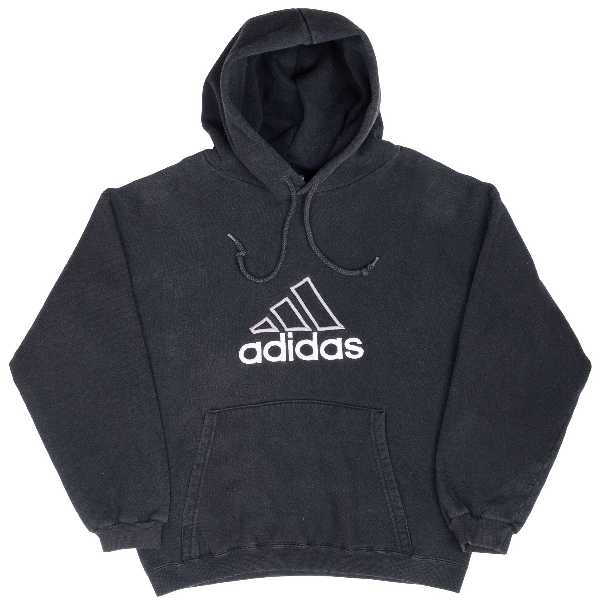 Vintage Adidas Heavyweight Big Logo Hoodie Sweatshirt 1990S Size Small Made In Usa