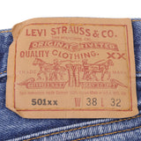VINTAGE LEVIS 501 JEANS INDIGO 1990s SIZE W36 L29 MADE IN USA
