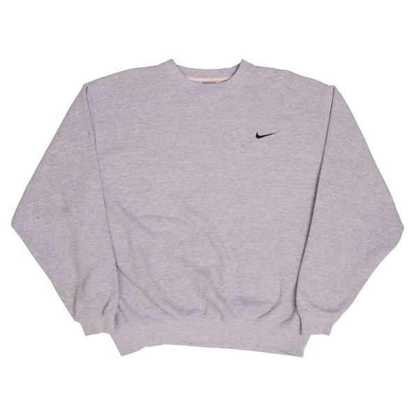 VINTAGE CLASSIC NIKE SWOOSH GRAY HEAVYWEIGHT SWEATSHIRT 2000S XL