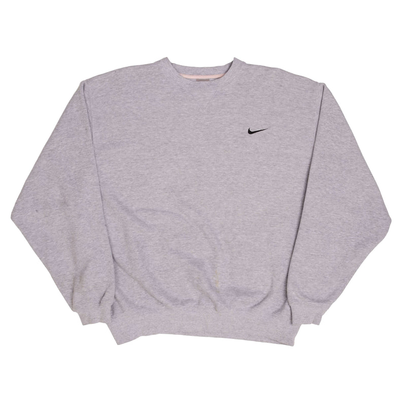 VINTAGE CLASSIC NIKE SWOOSH GREY HEAVYWEIGHT SWEATSHIRT 2000S XL