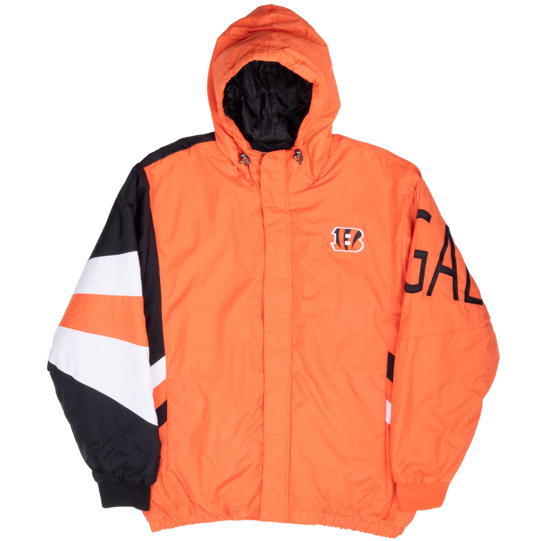 Vintage Nfl Cincinnati Bengals Hooded Windbreaker Jacket 1990S Size Large