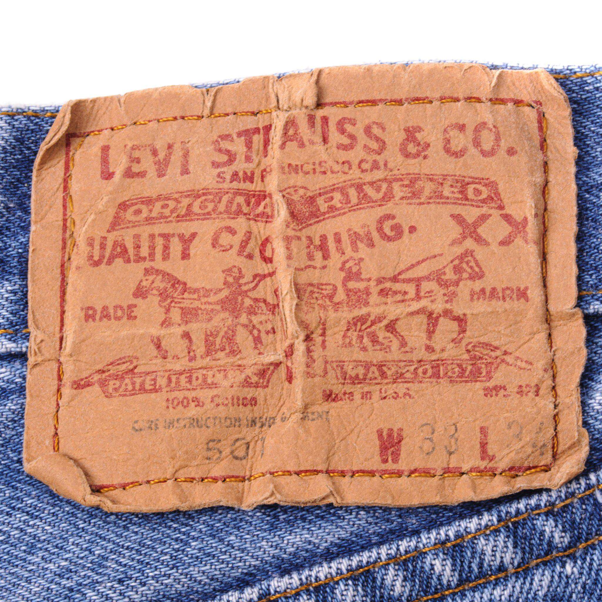 VINTAGE LEVIS 501 JEANS INDIGO 1984-1985 SIZE W31 L30 MADE IN USA