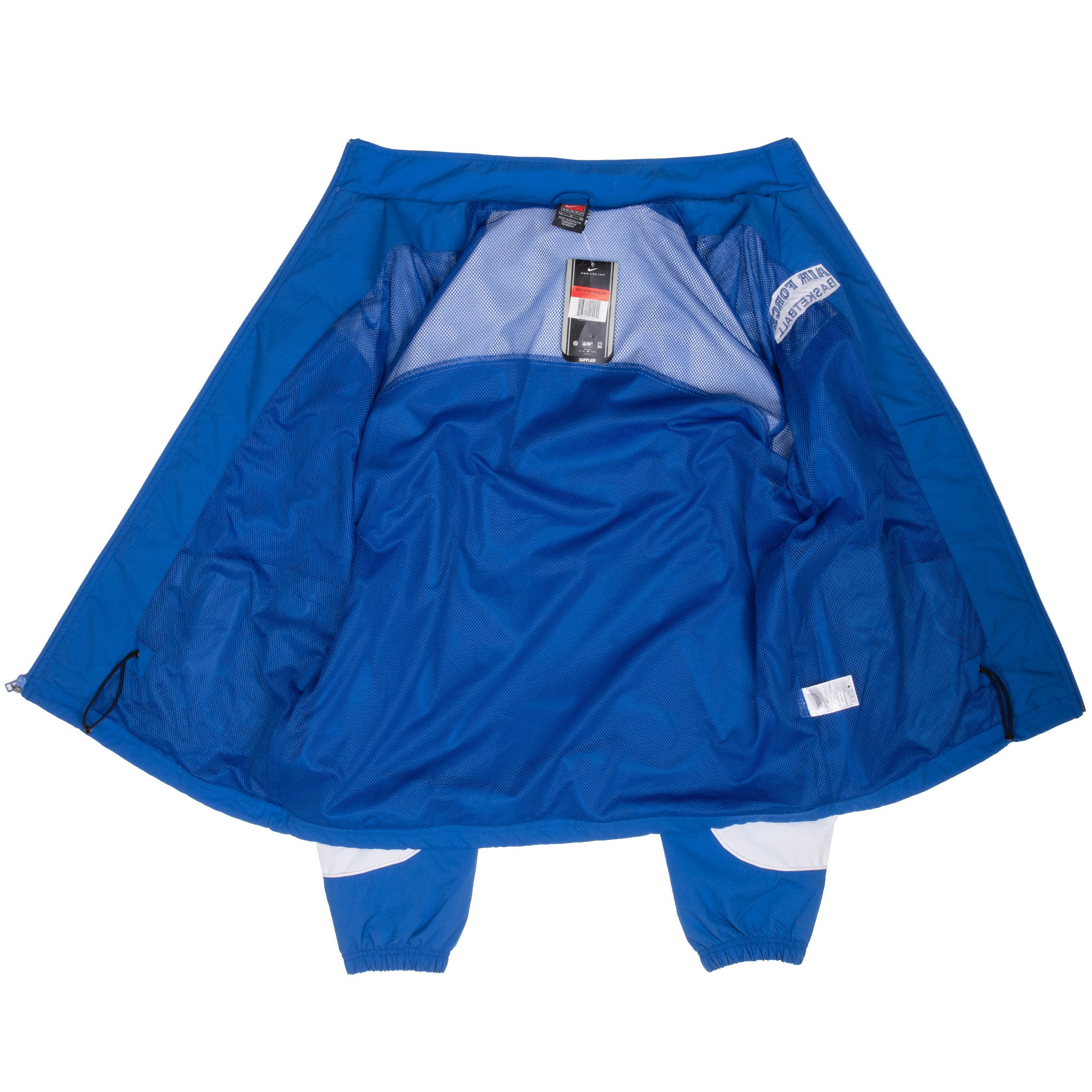 Vintage Nike Air Force Basketball Windbreaker Jacket 2002 Size Large Deadstock With Tags