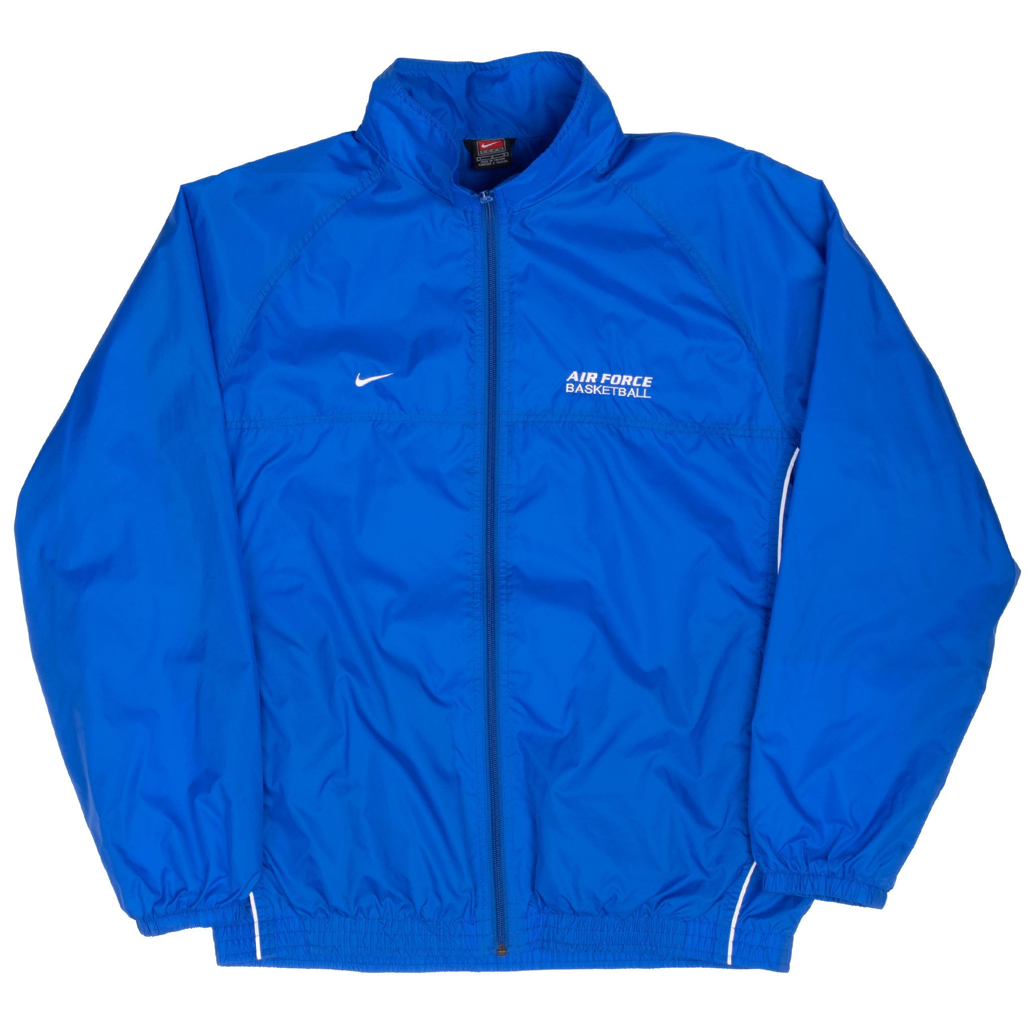 Vintage Nike Air Force Basketball Blue Windbreaker Jacket 1990S Size Large