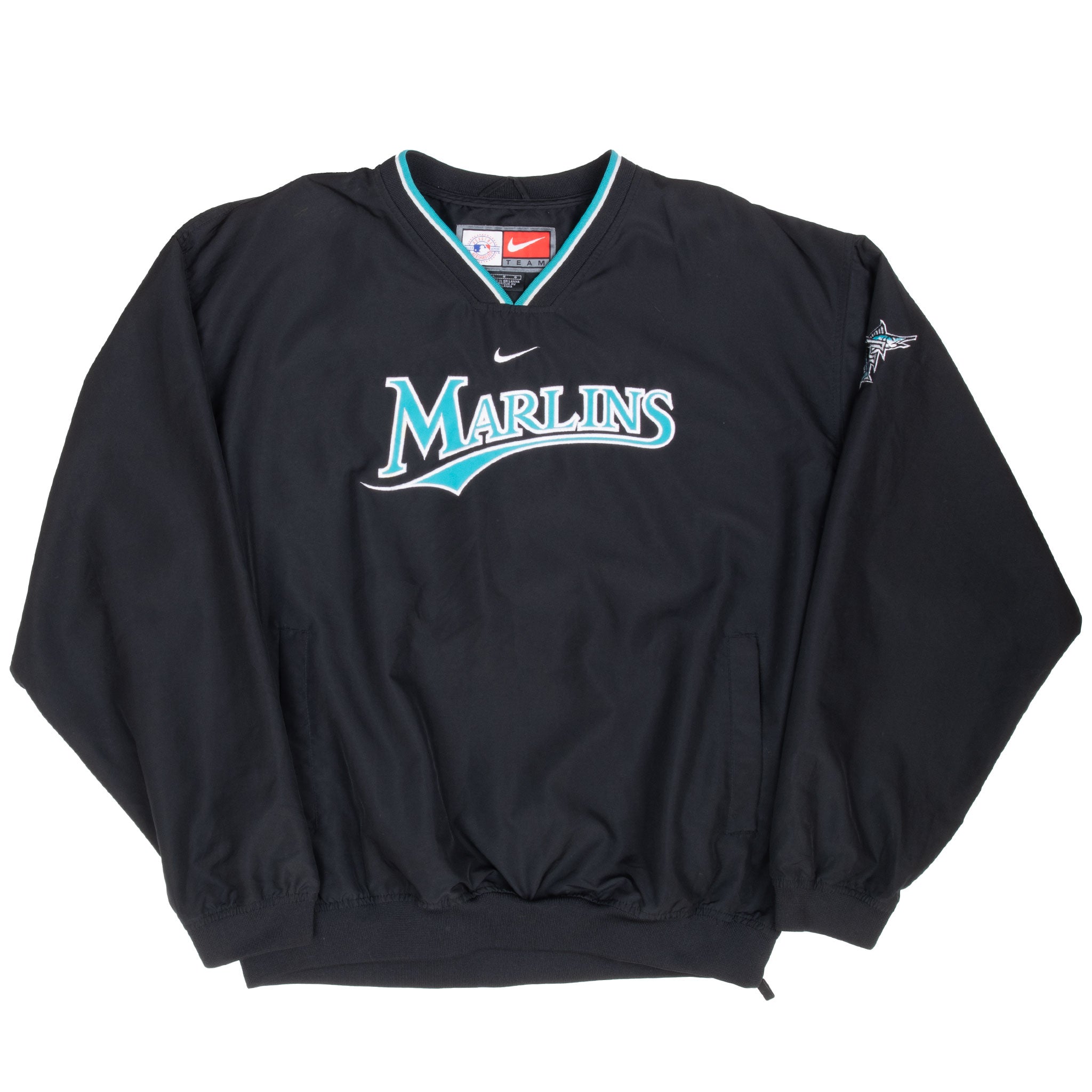 Vintage Nike Mlb Florida Marlins Pullover Windbreaker Jacket 1990S Size Large