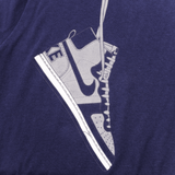 Vintage Blue Nike Air Jordan Tee Shirt 1980S Size Large Made In USA With Single Stitch Sleeves