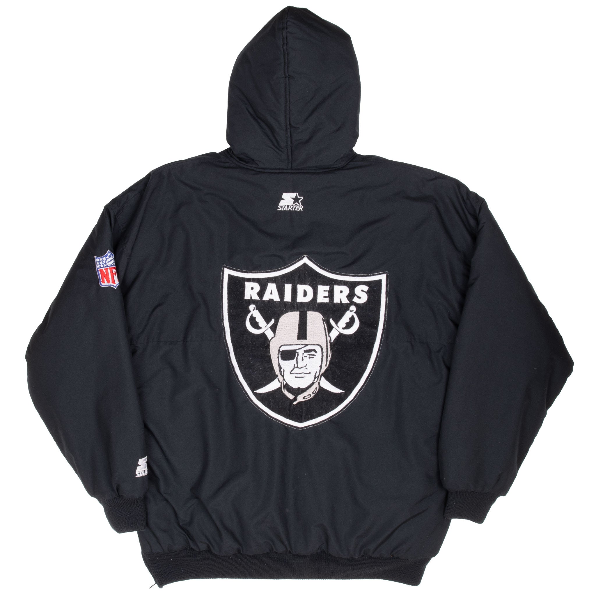 VINTAGE NFL LOS ANGELES RAIDERS STARTER HEAVY JACKET 1980S LARGE