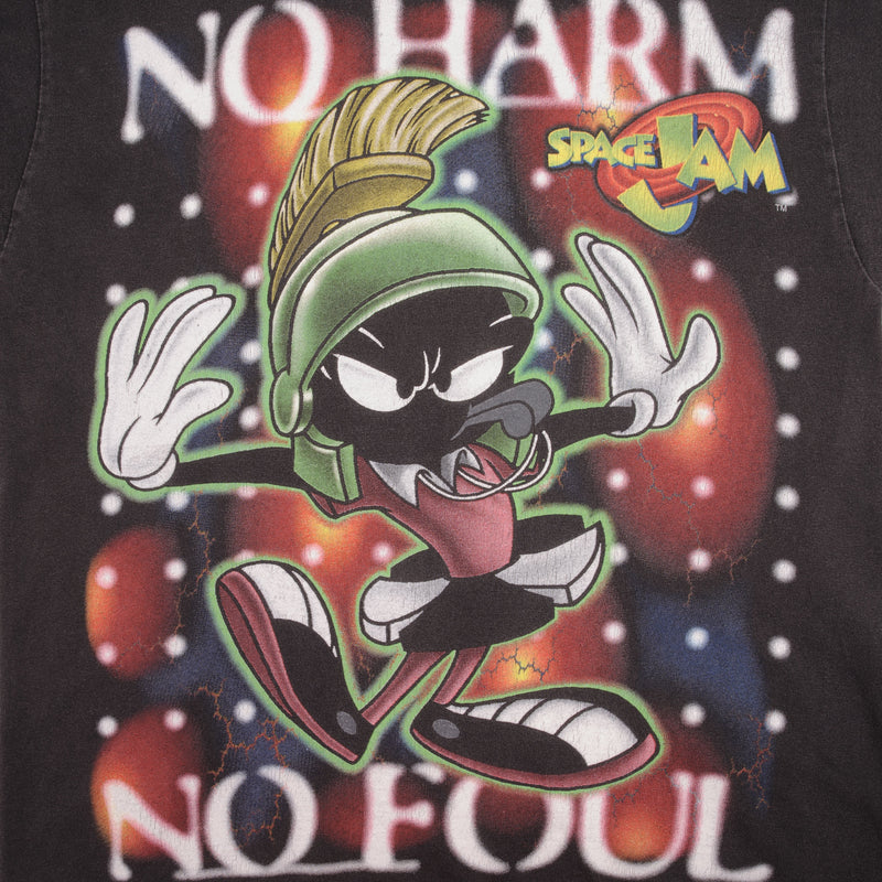 Vintage Looney Tunes Marvin The Martian Space Jam Tee Shirt 1996 Size Large Youth