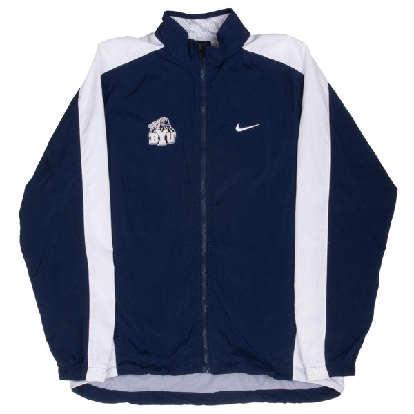Vintage Nike Byu Brigham Young University Windbreaker Jacket 1990S Size Medium Made In Usa