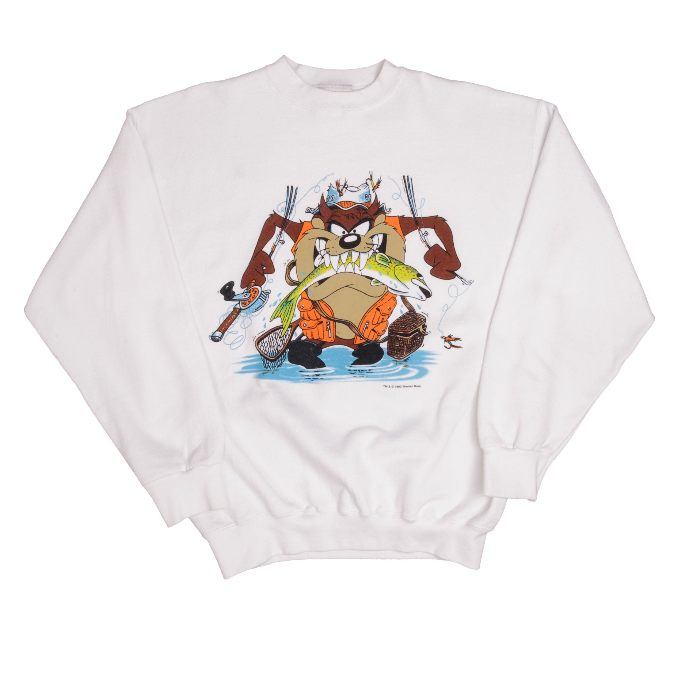 Vintage Looney Tunes Taz Sweatshirt 1993 - Vintage Rare USA