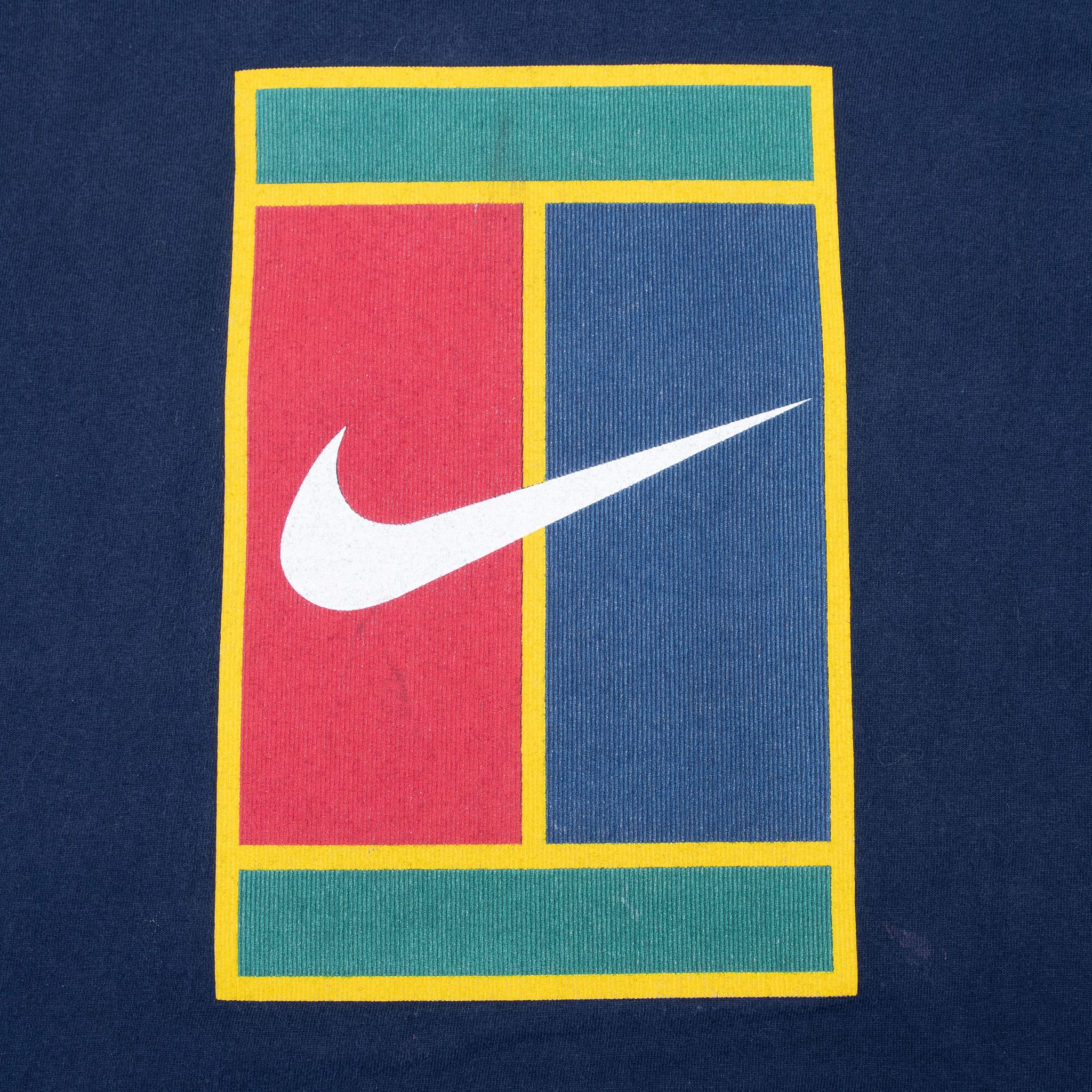 VINTAGE NIKE COURT TENNIS TEE SHIRT LATE 1990S SIZE XL MADE IN USA
