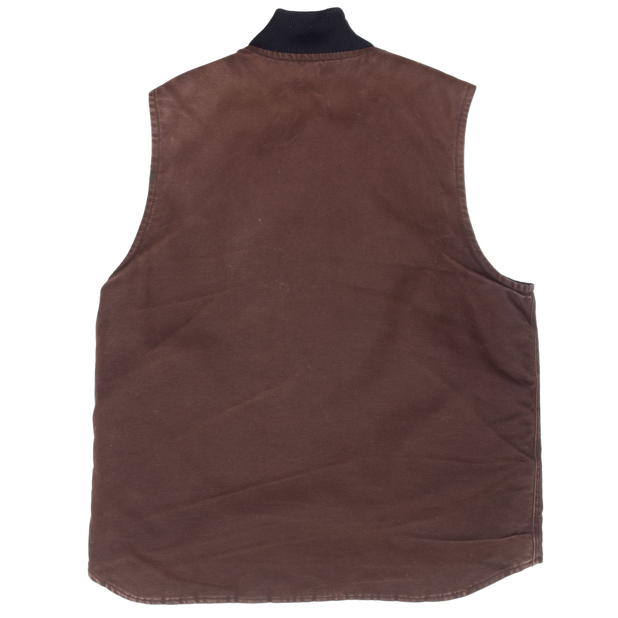 Vintage Carhartt Brown Quilt Lined Vest Jacket V02Dkb 2007 Size Large Tall