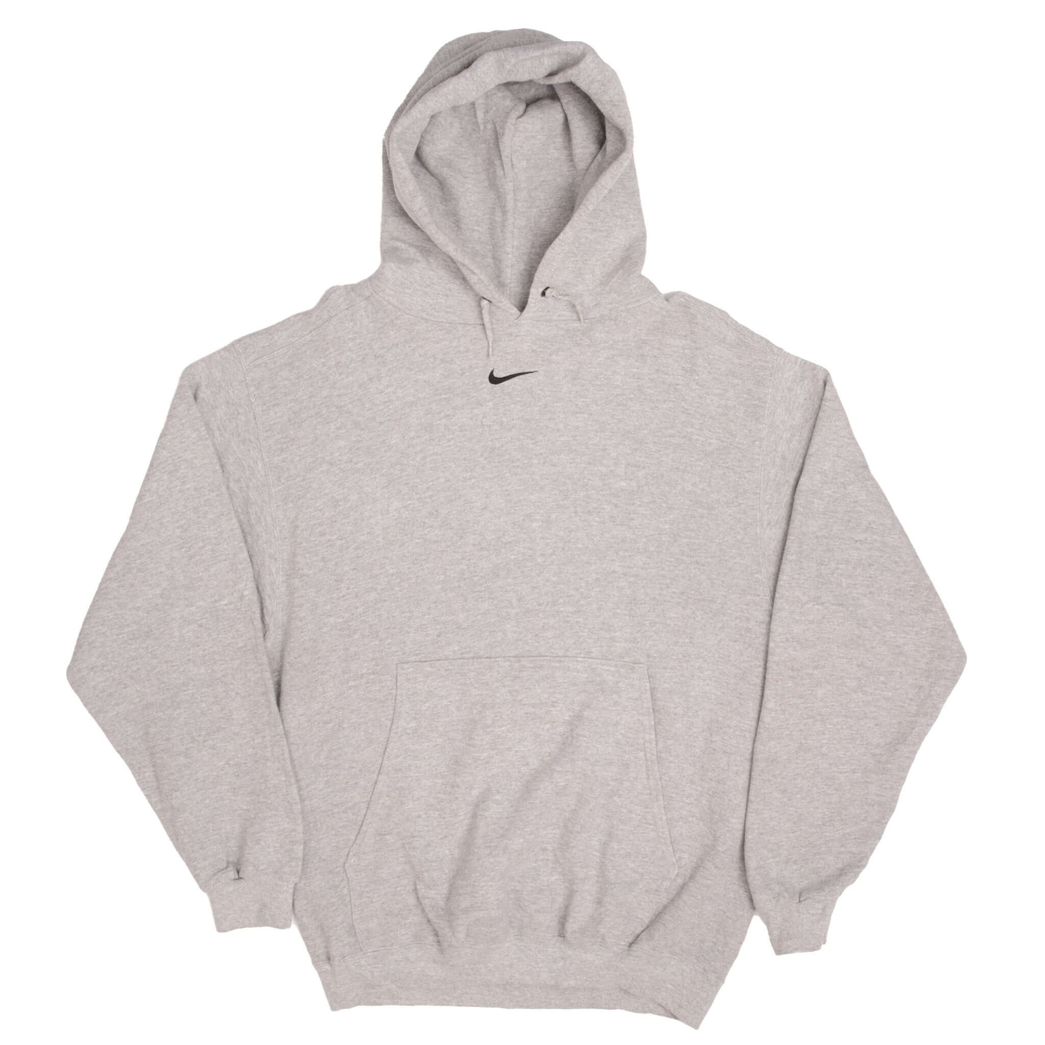 VINTAGE NIKE CENTER SWOOSH GREY TRAVIS SCOTT HOODIE 1990S MEDIUM MADE Vintage rare usa