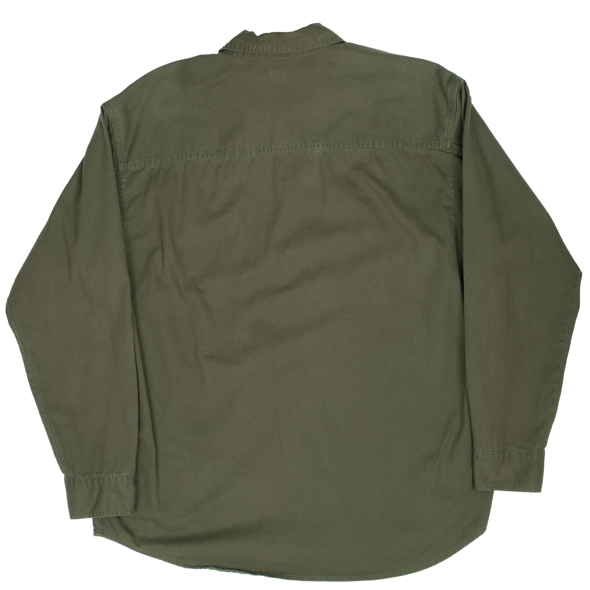 Vintage Levis Pocket Olive Green Denim Shirt 2000S Size Large