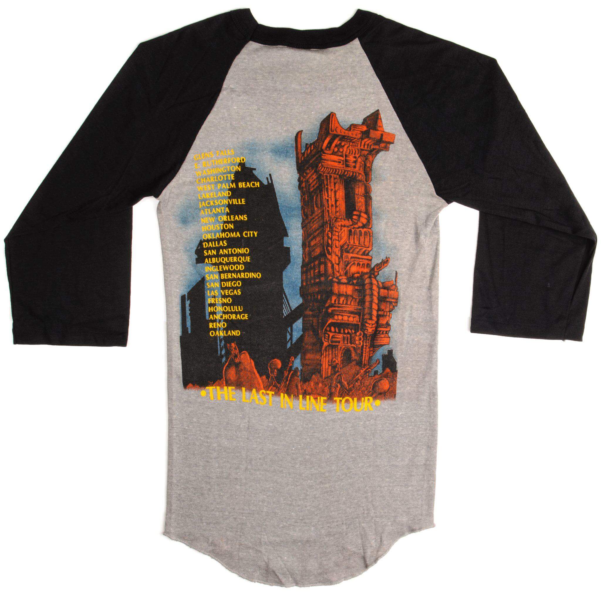 Vintage Dio The Last In Line Tour 1984 Raglan Tee Shirt Size 2XS Made In USA.