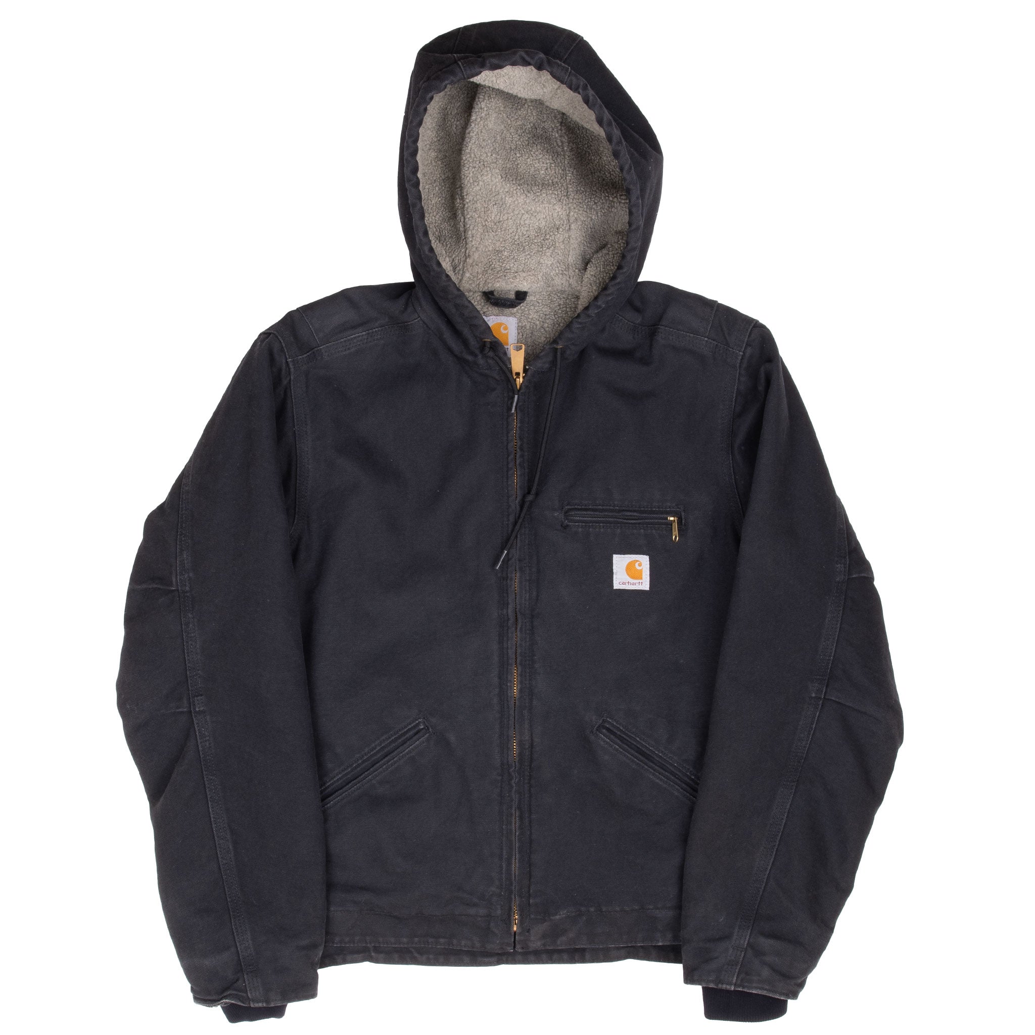 Vintage Carhartt Black Sherpa Lined Woman Active Jacket Wj141Blk Size Small