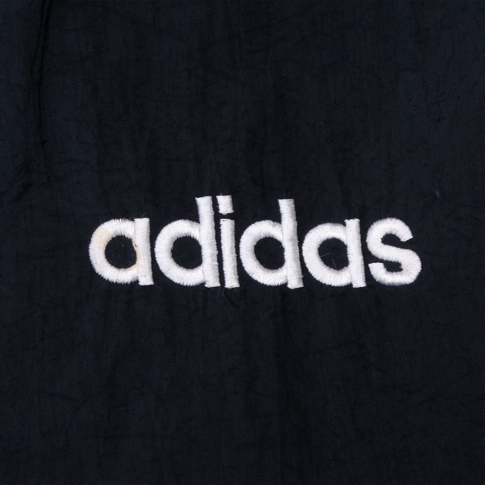 VINTAGE ADIDAS UNITED SOCCER COACH BLAK WINDBREAKER JACKET 1980S MEDIUM