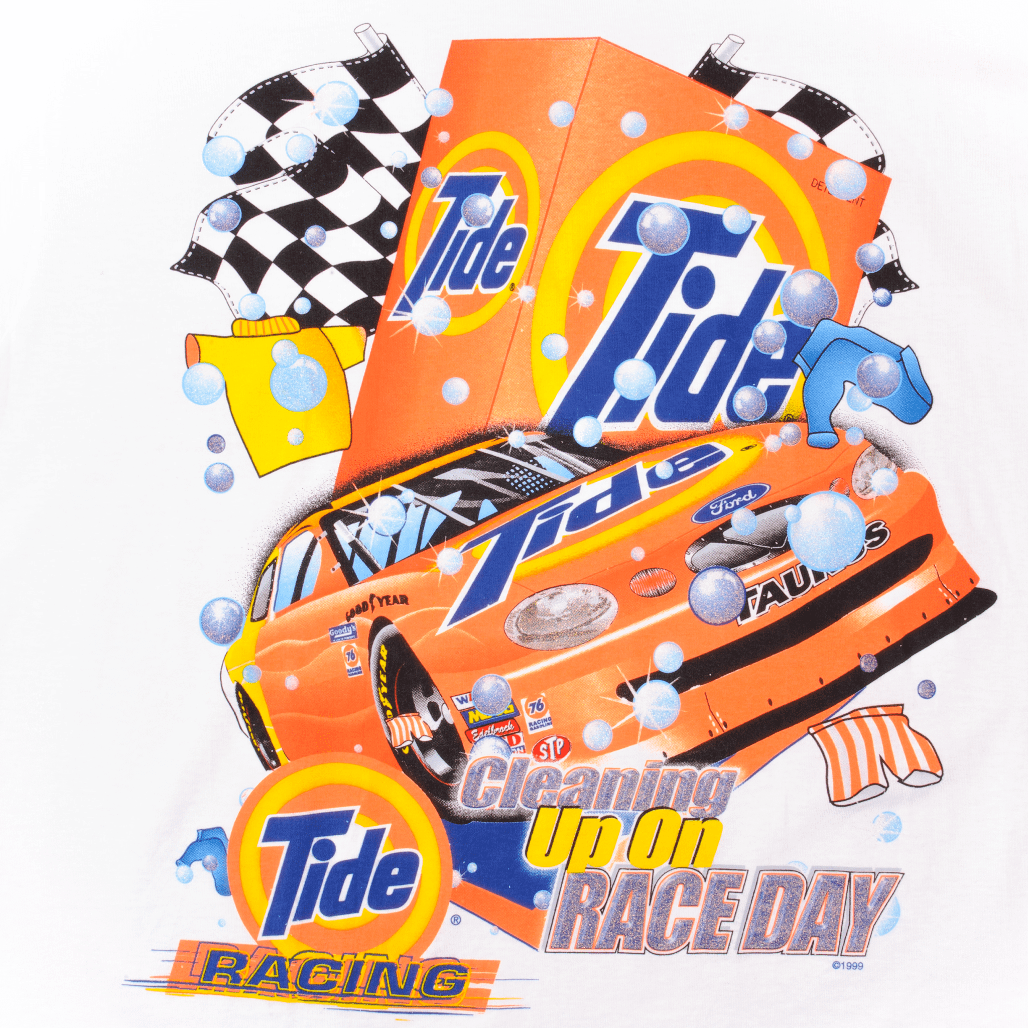 Vintage Nascar Tide Racing Cleaning Up On Race Day Tee Shirt 1999 Size XL